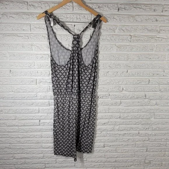 Old Navy Women Dress Extra Large XL Slip Black White Geometric GEO65XE - Picture 7 of 12